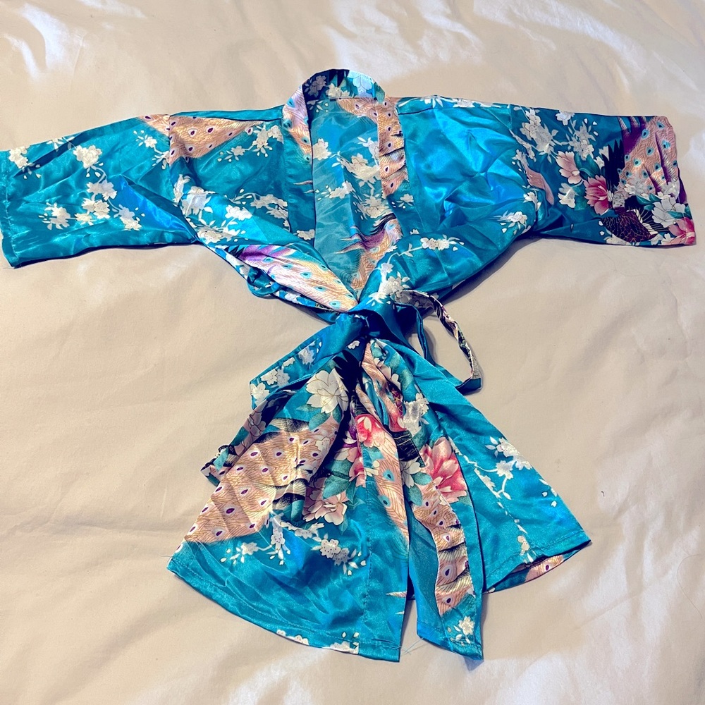 SATIN-like Childs kimono robe